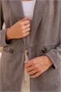 Taupe Petite Faux Suede Jacket, Image 3 of 4