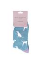 Blue 1 Pack Ladies Novelty Dog Pattern Bamboo Socks, Image 2 of 5