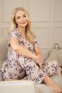 Mauve Camille Lingerie Mauve Lightweight Floral Print Pyjama Set, Image 5 of 5
