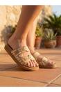 White iKrush White Willow Patterned Buckle Sandals, Image 4 of 8