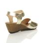  Low Wedge Heel Buckle Sandals, Image 4 of 7