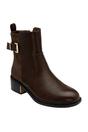 Brown Alannah Leather Block Heel Ankle Boots, Image 1 of 3
