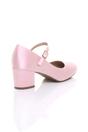 Light Pink AJVANI Light Pink Mid Block Heel Mary Jane Court Shoes, Image 4 of 4