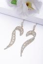 Gold Glittering Curve Earrings, Image 2 of 4