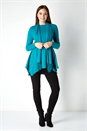 Teal Knitted Tunic with Tassel Scarf, Image 4 of 4