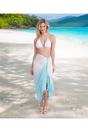 Turqouise Verano - Tie-Dye Cotton Sarong - Pale Turquoise, Image 2 of 2