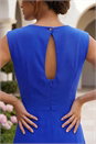 Royal Blue Fit & Flare Midi Dress, Image 4 of 4