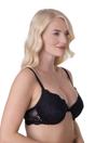 Black Floral Lace Padded Underwired Bra, Image 2 of 5