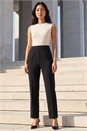Black Petite Crepe Stretch Trouser, Image 1 of 4