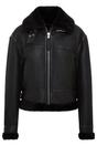 Black Infinity Leather Black Bomber B3 Sheepskin Jacket -Akiak, Image 1 of 6