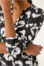Black Abstract Mono Pleat Detail Top, Image 5 of 5