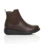 Brown AJVANI Brown Low Wedge Comfort Ankle Chelsea Boots, Image 2 of 6