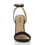 Black AJVANI Black High Heel Ankle Strap Barely There Sandals, Image 6 of 6