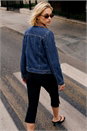 Indigo Cord Collar Denim Jacket, Image 3 of 4