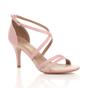 Light Pink AJVANI Light Pink High Heel Crossed Straps Buckle Strappy Sandals, Image 1 of 6