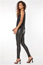 Black Sequin Sparkle Stretch Vest Top, Image 3 of 5