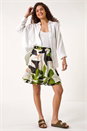 Green Leaf Print Short Skirt, Image 3 of 5