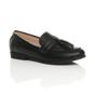 Black AJVANI Black Flat Smart Casual Loafers, Image 1 of 6