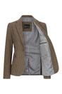 Brown Infinity Leather Brown Womens Tailored Brown Wool Blend Tweed Blazer, Image 4 of 6