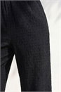 Black Petite Textured Cropped Stretch Trouser, Image 4 of 4