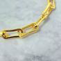 Gold Customisable Hinged Link Paperclip Charm Bracelet, Image 3 of 3
