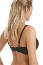 Black Classic Floral Lace Underwired Bra, Image 3 of 5