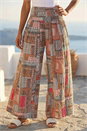Light Pink Patchwork Wide Leg Palazzo Trouser, Image 2 of 4