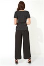 Black Tie Belt Cowl Neck Top, Image 3 of 5