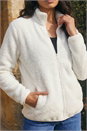 White Soft Sherpa Fleece Jacket, Image 4 of 4