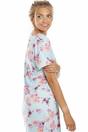 Light Blue Camille Lingerie Light Blue Lightweight Floral Print Nightdress, Image 4 of 5