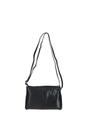 Black 'Rose' Elegant Leather Crossbody Bag with Adjustable Strap, Image 4 of 4