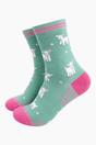 Green Spring Lambs Bamboo Socks in Green, Image 1 of 4