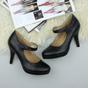 Black High Heel Mary Jane Court Shoes, Image 4 of 6