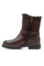 Brown Tamaris Womens Mocca Buckle Biker Boots, Image 4 of 8