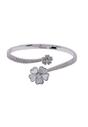 Silver Diva Dainty Flower Cuff Bracelet, Image 1 of 5