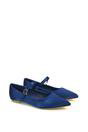 Navy XY LONDON Navy 'Aimee' Flat Mary Jane Ballerina Pumps, Image 3 of 5