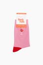 Pink Embroidered Aperitivo Spritz Cotton Socks, Image 4 of 4
