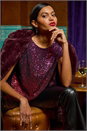 CERISE Ombre Sequin Top, Image 1 of 7