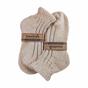 Beige 1 Pack Ladies Chunky Ribbed Low Cut Wool Blend Ankle Socks, Image 5 of 5