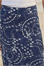 Navy  Paisley Daisy Print Stretch Skirt, Image 4 of 4