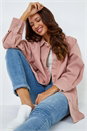 Rose Longline Pocket Shacket, Image 2 of 6