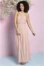 Light Pink Bead Embellished Chiffon Maxi Dress, Image 1 of 5
