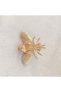 Gold Bee Brooch Pearl Pin Crystal, Image 3 of 4