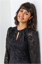 Black Lace Sparkle Swing Dress, Image 4 of 5