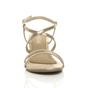 Gold Mid Wedge Heel Crossed Straps Sandals, Image 6 of 6