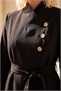 Black Petite Wrap Coat, Image 4 of 4