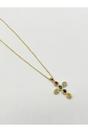 Gold Cross Pendant Necklace in Multi Colour Stones - Gift Boxed, Image 3 of 5