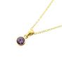 Purple Mini Round Amethyst February Birthstone Pendant Necklace, Image 1 of 1