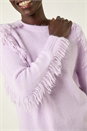Lilac Tassel Crew Neck Knit, Image 5 of 5