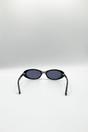 Black SVNX Black Oval Foldable Sunglasses, Image 5 of 7